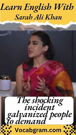 Galvanize Meaning - Learn English With Celebrities #vocabs #englishlanguage #englishvocabmastery