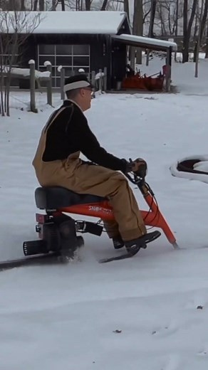 SLEDtv Snowmobile & Motorsports Videos on Instagram: "Who wants this? @SledTV This 1979 Chrysler Sno-Runner is a single-passenger snow bike powered by a 134cc two-stroke single driving a rear track through a centrifugal clutch. It closes Wednesday on BaT! . . . . @bringatrailer #snorunner #bike #snowbike #winterfun #winter #boondockers #braap #sledporn #burandt #klim #509inc #nitrocircus #sendit #fullsend #explorepage #mx #motorsports #motorcross #utv #sidexside #sidebyside #trucks #trucklife #c