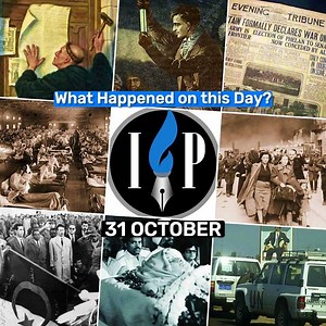 🔵 31 October | What Happened on this Day? There are several notable events that happened on 31 October throughout history, and many of them have had a significant impact on how the world operates now. and that's why it's an important day in world history. 🔵 Follow this link to join INDEPENDENT PRESS WhatsApp CHANNEL👇🏼 https://whatsapp.com/channel/0029VaAtNxX8fewmiFmN7N22 | Independent Press
