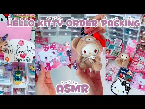 HELLO KITTY THEME HUGE ORDER PACKING😻💗(ASMR)