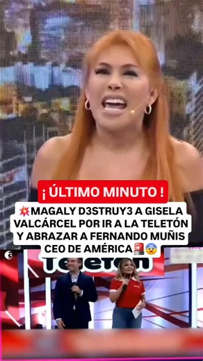 Mega Espectáculos on Instagram: "💥MAGALY D3STRUY3 A GISELA VALCÁRCEL POR IR A LA TELETÓN Y ABRAZAR A FERNANDO MUÑIS, CEO DE AMÉRICA🚨😨 #giselavalcarcel #magalytvlafirme #viralreels #farandulaperuana"