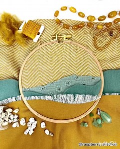 17K views · 442 reactions | Have you ever wondered where I got my fabrics from? The yellow fabrics in this piece are actually cushion covers from IKEA ☺️ #embroidery #wallhanging #needlework #art #homedecor #ikeahome #ikeahack #modernembroidery #fibreart #fabriccollage #hoopart | Raspberry.stitches | Facebook