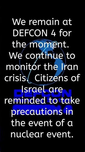 We remain at DEFCON 4 for the moment. #iran