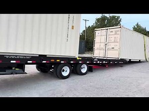 Loading Two 20’ Containers with Our Custom Chain Drive Trailer | Smooth & Safe Container Handling