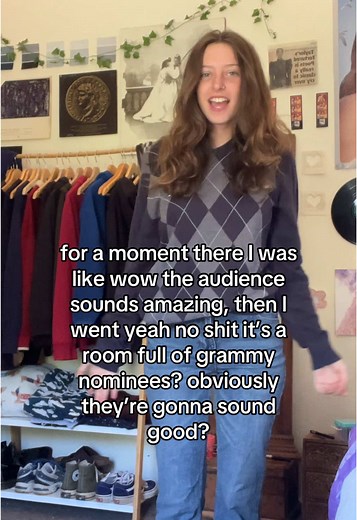 who knew the grammy nominees and winners would make a good choir #grammys #chappellroan #taylorswift