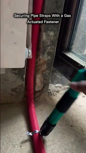 Securing Pipe Straps With a Gas Actuated Fastener