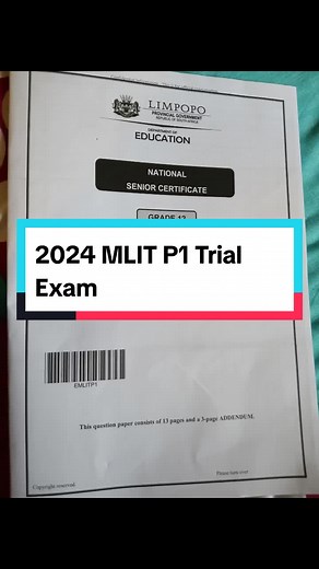 2024 MLIT P1 Trial Exam Prep for Grade 12 Students