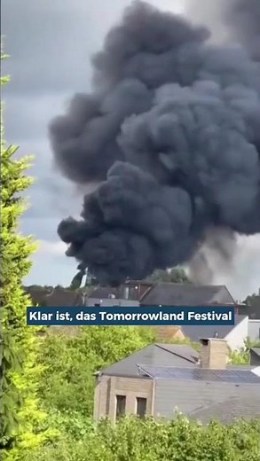 TOMORROWLAND: Feuer-Schock in Belgien! Hauptbühne des Festivals steht plötzlich in Flammen! #shorts