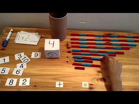 Montessori Math Activities for Counting and Addition with Rods