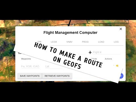 How to make a Route in GeoFS!