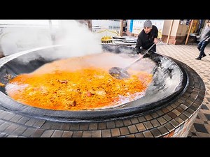 BIGGEST 4000KG Street Food in the WORLD - Extreme HORSE Plov HOT POT + Street Food in Uzbekistan!!