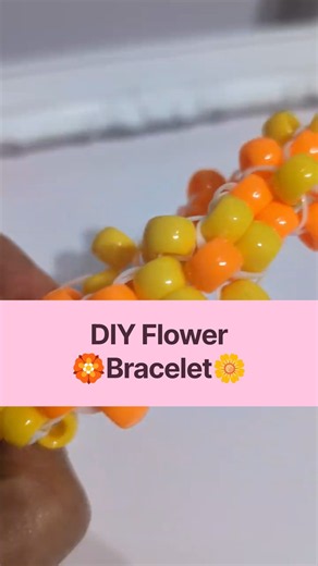 Make it at home DIY Marigold Flower Kandi Bracelet