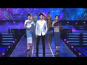 Laos traditional clothing runway at the Asia Model Awards 2022