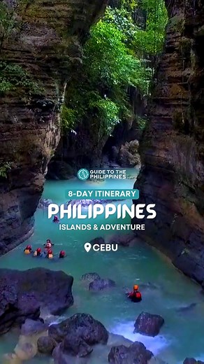 1.6K views · 21 reactions | Experience thrilling water adventures when in Cebu!  www.gttp.ph/8dayitinerary ☀️ Sample itinerary: Day 1: Arrival in Manila ✈️ Day 2: Moalboal Day 3: Kawasan Falls canyoneering tour Day 4: Moalboal island hopping tour Day 5: Free time Day 6: Oslob Whale Shark watching tour + Sumilon Sandbar & Tumalog Falls Day 7-8: Cebu City & departure | Guide to the Philippines | Facebook