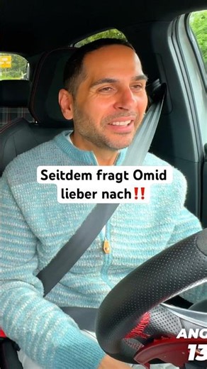 The last test drive left a mark... Omid doesn't want to make any mistakes this time.