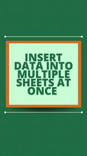Grant Huang on Instagram: "How to insert data into multiple sheets at once in Excel 📁 Save this post so you can use it later! #excel #exceltips #exceltricks #microsoftexcel #microsoftoffice #accounting #exceltutorial"