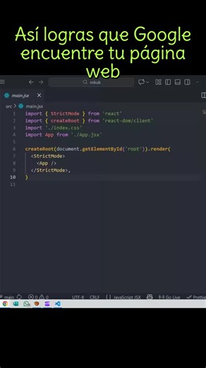 asi mejoras el seo para tu pagina web #programacionweb #javascript #desarrolloweb #reactjs #seo