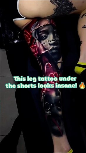 From PAIN to ART! 🎨 Crazy Full Leg Tattoo!