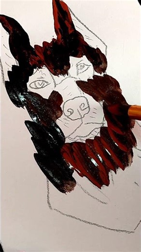 Painting a Stylish Labrador with Brush Strokes #art #drawing