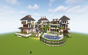 【A1MOSTADDICTED MINECRAFT】Minecraft 建筑教程-大型现代住宅（搬运）