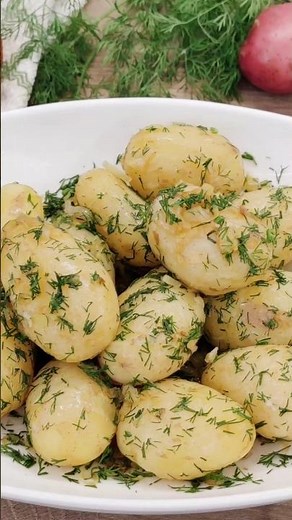 Easy Boiled Potatoes with Dill and Fried Onion – Simple Side Dish. #boiledpotatoes #recipe #potato
