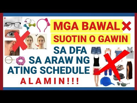 ❗MGA BAWAL GAWIN O SUOTIN SA DFA SA ARAW NG ATING SCHEDULE | MGA BAWAL SA DFA | DONT'S IN DFA | DFA