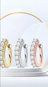 Golden Clip On Nose Ring Combo Without Piercing Pressing Type Nose Pin Stud for Women