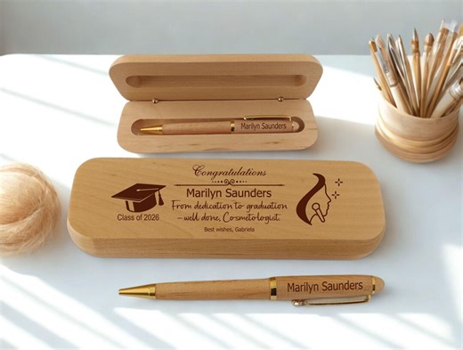 Engraved Graduation Wood Pen Gift for Cosmetologist - Etsy