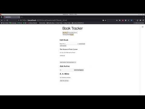 Book Tracker Demo - Learning Angular and C# Pooh corner