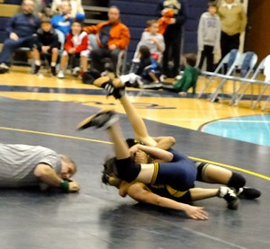 Braves' Wrestlers Overwhelm PC With Quick Wins