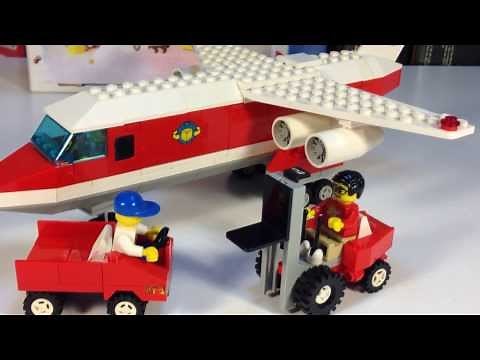 Vintage LEGO Town Airport 6375 Trans Air Carrier Airplane from 1990