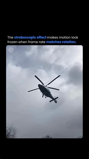 Your AI Start on Instagram: "The stroboscopic effect is an optical illusion that occurs when continuous motion is sampled at discrete intervals, such as by a camera's frame rate or flashing light, causing a rotating object to appear stationary, slowed, or even reversing direction. This phenomenon arises from temporal aliasing, where the sampling frequency aligns with or is a multiple of the object's rotational frequency, capturing it repeatedly in nearly the same position. Commonly observed in v