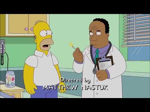 The Simpsons - Homer swallows a flaming stick