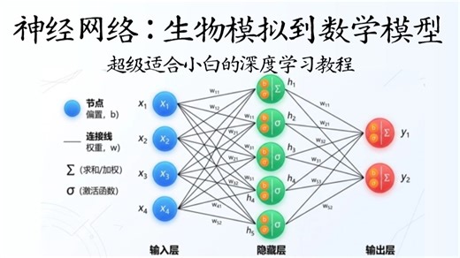 1小时搞懂神经网络原理及实战！零基础通俗易懂从神经元、激活函数、MP神经元模型到图像识别，Pytorch深度学习实战