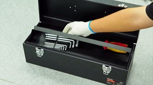 Black Canyon 20 Inch Steel Tool Box, Metal Tool Box, 0.8mm Carbon Steel, Portable & Padlockable, Sturdy & Durable toolbox, Ideal for Trailer, Mechanic, DIY-ers, Car, Workshops, Garages, Repair Shops