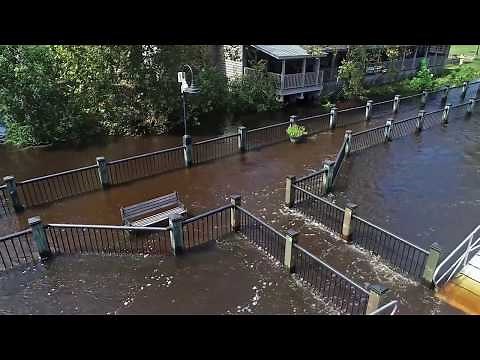 Conway, SC Flooding at Riverwalk Marina Downtown Hurricane Florence Waccamaw