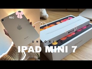 🍓 New iPad mini 7 - A17 pro (starlight)  | unboxing aesthetic✨ apple pencil˚⊹♡