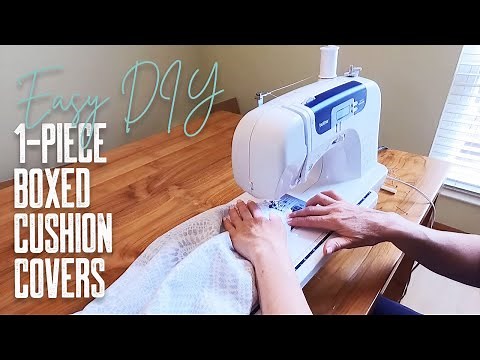 DIY Easy 1 Piece Boxed Cushion Cover Tutorial | Van Build Series Ep. 47