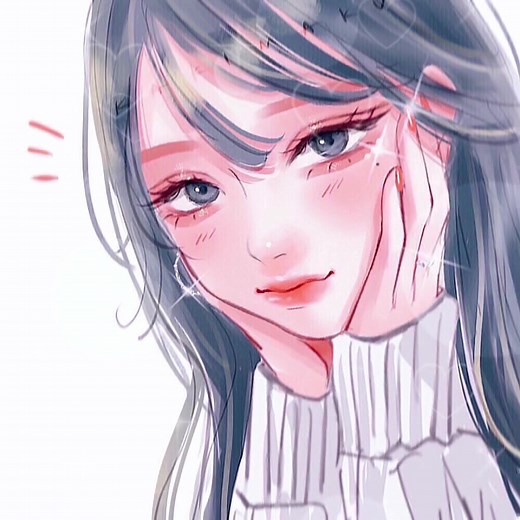 可愛い女の子のデジタルイラスト