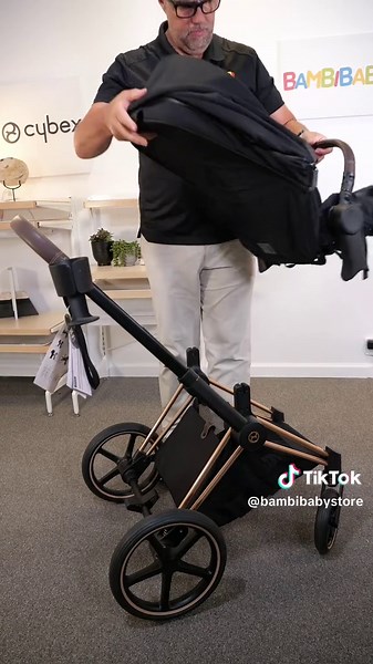 Have you ever heard of #TrolleyMode? 🤔 It’s a feature that the #CybexPriam can do. It allows you to fold up your stroller and still be able push and pull on just 2 wheels! Perfect for going up the stairs or going through rough terrain. Any questions on the #Cybex Priam and its other features, leave them in the comments! #bambibaby #bambibabystore #babygear #beststrollers #newparents #babyshowergifts