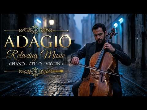 Best Beautiful Adagio Rachmaninoff Style Piano & Violin | Deep Focus Adagio for Sleeping ,Relaxing