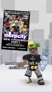Roblox MeepCity Throwback Party Mood! 🎉