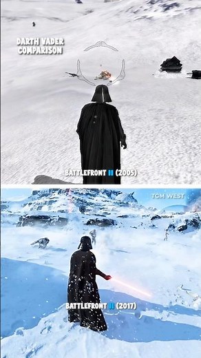 Darth Vader Animations - Star Wars Battlefront 2 (2017) vs BF II (2005)