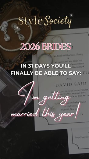 Style Society Studio on Instagram: "2026 brides, your countdown begins NOW 🤍✨ In just 31 days, you can finally say the words: “I’m getting married this year!” If you want your morning, your details, and your memories captured beautifully our 2026 calendar is open. #stylesocietystudio #weddingcontentcreation #weddingcontentcreator #newjerseywedding #contentcreatorlife"