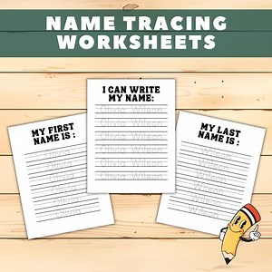Editable Name Tracing Worksheets: Personalized Learning (PDF Printable) - Etsy UK