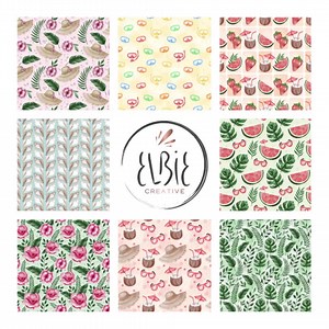 Herringbone Shells Seamless Repeat Pattern - High Resolution Instant Download - Surface Pattern Digital Paper Scrapbooking Handdrawn Design - Etsy Australia