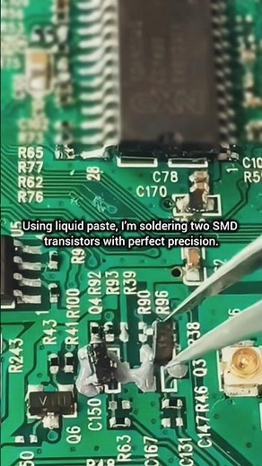 Perfect SMD Transistor Soldering with Liquid Paste 🔥 | Pro Level Technique #Shorts