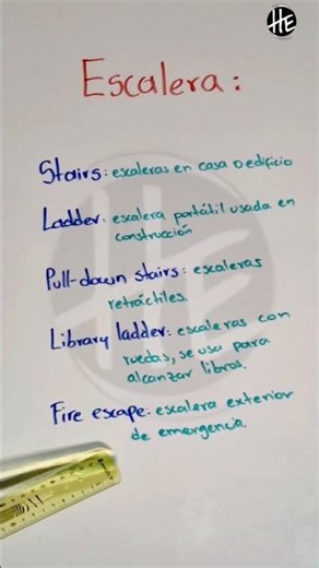 ¿Cómo diferenciar STAIRS, LADDER y otras formas de decir escaleras en inglés? #vocabulary