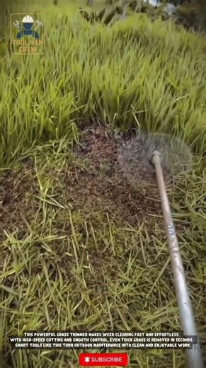 Powerful & Efficient Grass Trimmer Tool for Fast Weed Cutting and Lawn Maintenance #workers #diy