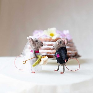 Wedding Mice Bride & Groom Needle Felted Mice Wedding Cake Topper Cute Mouse Couple Decor Gift - Etsy UK